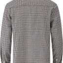 Mens Gingham Button Down Shirt Long Sleeve Dress Shirts Business Casual Shirts with Pockets (M)