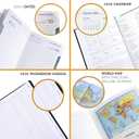 Daily Planner 2026 (5 x 7 in) - Made in Italy, Page a Day Hourly Agenda, 416 Pages, Monthly Tabs & Calendar, Jan-Dec Business Planner, Hardcover (BLACK)