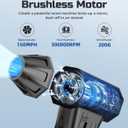 Compressed Air Duster - 300000RPM Super Power Electric Air Duster Variable Speed Compressed Air, 8000mAh Battery Fast Charging Canned Air, Mini Cordless Air Blower for Home/Keybaord/PC/Computer/Car