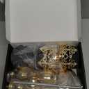 Candle Holders for Pillar Candles Set of 3 Gold Vintage Tall Candle Holders Decorative Large Table Centerpieces Candle Stand Decor