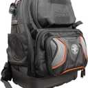 Klein Tools 55485 Tool Bag Backpack, Durable Electrician Backpack with 48 Pockets for Hand Tools, Waterproof Bottom, Removable Tool Carrier