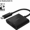 Belkin USB C to HDMI Adapter + USBC Charging Port to Charge While You Display, Supports 4K UHD Video, Passthrough Power up to 60W for Connected Devices, Compatible with MacBook, iPad, Windows