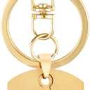 3 x A-Z Stainless Steel Letter Keychain - Alphabet Initial Key Ring for Men Women, Purse or Car Charm