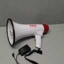 Pyle 40 Watt Professional Megaphone Clear Sound & Ergonomic Grip - Multi-Function with Talk, Siren, Volume Control - Detachable Handheld Mic - Indoor & Outdoor Sports, Emergency Response (White)
