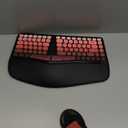 Ergonomic Wireless Keyboard and Mouse Set Wireless Keyboard Silent Mice Set with Wrist Rest for Computer, Laptop, PC, Mac, Windows Black Pink