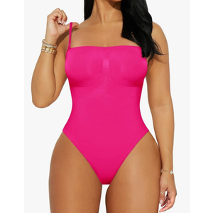 REORIA Shapewear Bodysuits for Women Tummy Control Seamless Body Shaper Sculpting Snatched Waist Butt Lifting Thigh Slimmer, Size M