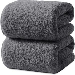 REDKISS Ultra-Plush Bath Towel Set - 900GSM Premium Thick Cotton for Bathroom & Spa, Super Absorbent Bath with No Shedding (2-Piece Bath Twoel Set for Adults, Luxury Hotel & Home Use)-Smoky Grey