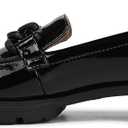 LifeStride Womens London 2 Loafers Black Patent 8.5 W