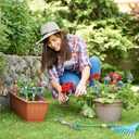 255 Pcs 14 Inch Christmas Garden Stakes Decorative Blue and White Porcelain Ceramic Round Beaded Garden Stakes Decor Fairy Sticks for Indoor Outdoor Yard Lawn Pathway Patio Decoration