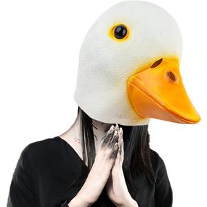 AQKILO Duck Mask Animal Latex Full Head Realistic Masks Fancy Dress for Halloween Carnival Costume Party