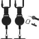 Retractable Phone Tether Skiing,Retractable Phone Lanyard,Outdoor Anti-Theft Retractables Phone Lanyard,Anti Thefts Retractables Cell Phone Tether,Adjustable Anti-Theft Mobile Phone Tethers (2PCS)