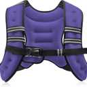 ZELUS Weighted Vest, Weight Vest with Reflective Stripe for Workout, Strength Training, Running, Fitness, Muscle Building, Weight Loss, Weightlifting, Violet(12lb)