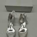 Women's Pointed Toe Pumps Pearl Satin Wedding Shoes for Bride Flats Ankle Strap Bridal Shoes Formal Prom Party Dress Pumps Sandals (8.5, Ivory)