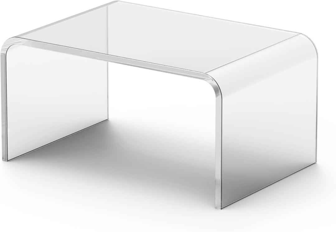 Acrylic Step Stool, Clear Foot Stool for Bathroom, Bedroom, Kitchen, Flower Pot Stool Holds Up to 250lbs