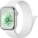 Patented Magnetic Sport Silicone Band Compatible with Apple Watch Bands 38mm/40mm/41mm/(42mm-series 11 10) Women Men, Soft Silicone Sport Loop Strap for iWatch 