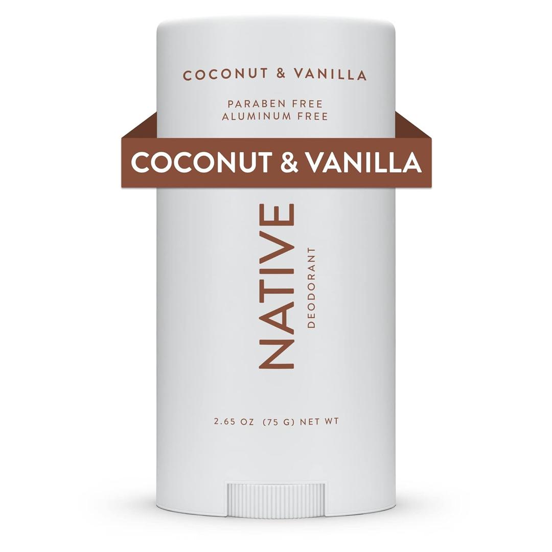 Native Deodorant Contains Naturally Derived Ingredients, 72 Hour Odor Control | Deodorant for Women and Men, Aluminum Free with Baking Soda, Coconut Oil and Shea Butter | Coconut & Vanilla