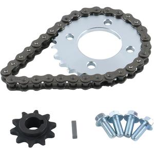 420 Chain Sprocket Kit 25T Rear & 10T Front w/ 32 Links Compatible with Coleman KT196 CK196 Go Kart, Fits Predator 196cc 212cc 6.5HP Engine, 5/8" Bore Jackshaft Sprocket