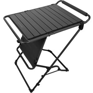 Camping Table with Additional Roll Up Tabletop, Multifuctional Camping Table Easily Transfer to Chair (Daek Grey)