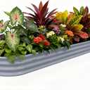 Galvanized Raised Garden Bed, 12x2x1ft Oval Metal Planter Box | Easy Tool-Free Assembly, Beginner & Senior Friendly, 12" Tall Large Outdoor Gardening Beds for Vegetables, Flowers, Herb Gray