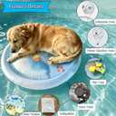 2Pcs Extra Thick Pet Water Mat, Summer Cat Cooling Water Sensory Play Pad, Washable Inflatable Dog 39.3" Large Water Bed, Cool Waterbed for Most Cats, Small Medium Dogs (39.3 Inside)