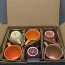 MIAMIO - Coffee Mugs set of 6 / Coffee Cups - 6 x 14 Oz Ceramic Mugs - Large Coffee Mugs - Microwave & Dishwasher safe - Palmanova Collection (Red)