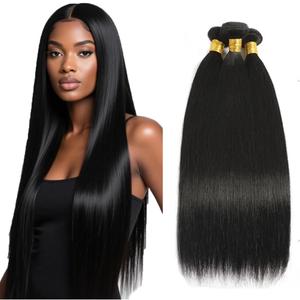 30 32 34 inch Color #1b Human Hair Bundle Natural Black Straight 3 Bundles Real Natural Black Straight Human Hair Extensions 1B Color 150g