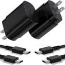 Type C Charger, 2 Pack 25W PD USB C Wall Charger Super Fast Charging Block & 3ft Android Phone Charger Cable for Samsung Galaxy S23 S22 S21 S20 Plus Ultra, Note 20 10 9 8/ S10 S9 S8 Pixel 6 5 4 Pro XL, Black