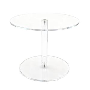 Acrylic Cake Stand for Dessert Table, 7.8 Inch Clear Round Cupcake Stand Display Riser for Birthday Party Wedding Event, Pastry Candy Pizza Display (Small)