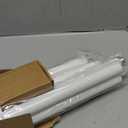 White Curtain Rods for Windows 72 to 144 Inch(6-12 Feet),1" Diameter Rods with Modern Style End Cap Finials,Size:36-144 Inch