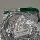 Elecan 14 AWG Speaker Cable Wire 4 Feet with Gold-Plated Banana Tip Plugs-CL2 Rated-in Wall-Heavy Duty Nylon Braided, Oxygen-Free Copper (OFC)-White-with 5 Cable Ties