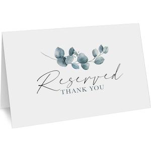 CLEVER SIGNS Reserved Table Signs, Pack of 25, for Weddings, Receptions, Christmas, Events, 4x6 Inch Reservation Cards