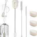 ALINK 14.5" Extra Long Sponge Bottle Brush Cleaner Set, 6-Pack Cleaning Brush for 1/ Half Gallon Water Bottle, 128 oz 64oz 30oz Tumbler, Thermos, Jug, Teapot, Glass Pitcher