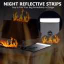 Upgraded Two Pockets Fireproof Document Bag (2000), andyer 15x 11Waterproof Fireproof Money Bag for Cash with Zipper, Important Document Storage Organizer for Valuables, Legal Documents Safe (Grey)