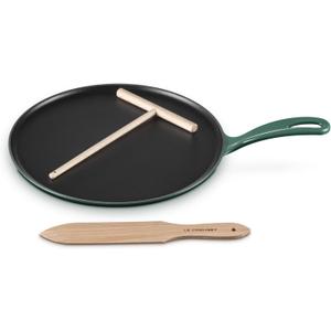 Le Creuset Enameled Cast Iron Traditional Round Crepe Pan, 10.25", Artichaut