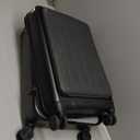 NINETYGO Carry on Luggage 22X14X9 Airline Approved with Front Pocket, 20 Inch Luggage with Front Compartment, Expandable, Double Spinner Wheels, Hardsided PC, TSA Lock (Black, Seine Max)