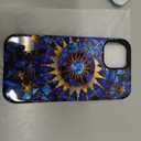 Generic Case Compatible with iPhone 13 - Glossy Hybrid Durable Shockproof Cover,Cases for Woman Girl - Moon Stars Stained Glass Celestial