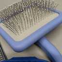 Dog Slicker Brush for Dogs Grooming Kit 4PCS | Large Dog Brush for Goldendoodles Poodles Doodles | Long Pin Haired Brush | Poodle Brushes and Comb (Blue)