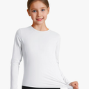 HASMES Girls Long Sleeve Athletic Shirts Active Quick Dry Lightweight Clothes Kids Teens Sports Tees Yoga Basic Tops , S