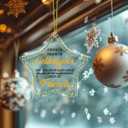 2 x Funny Colleagues Gifts Christmas Ornament, Coworker Christmas Birthday Gifts, Farewell Going Away Goodbye Gifts for Coworker Friend Star Shaped Acrylic Hanging Ornament (B12)