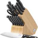 Chicago Cutlery Essentials (15-PC) Stainless Steel Kitchen Knife Block Set With Block, Sharp Stainless Steel Cutlerly Chef Knives Set & Scissors Shears