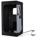 Portable Steam Sauna Box with 3L/1200W Fast-Heat Steamer and 15-Level Temperature, Black