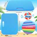 Lunmon 6 Pcs Poolside Seating Mat, 16.5 x 13 x 0.39 Inches EVA Foam Poolside Cushion for Edge of Pool, Portable Waterproof Seat Mat for Outdoor Summer Pool Accessories, Colorful (Rectangle)