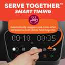 Instant Pot Dual Action 8in1 Multi-Cooker with Serve Together Smart Timing, 4Qt Pressure Cooker & 2Qt Rice Cooker, Cook Mains & Sides Together, Fast Cooking, PFAS-Free Pot*, Saut, Slow Cook, Black