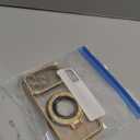 LXK Magnetic Stand for iPhone 17 Pro Case, [Compatible with Magsafe][Builtin Camera Lens Protector] Glitter Bling Card & Soft TPU Diamonds Bumper Protection Cover for Women Girls 6.3" Gold