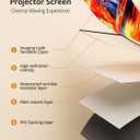 Projector Screen with Stand - 100" Indoor/Outdoor 16:9, 4K HD PVC Screen with 1.5 Gain, 2IN1 for Backyard Theater & Wall Hanging, Includes Carry Bag