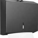 Paper Towel Dispenser Wall Mount Commercial, C Fold Multifold Hand Paper Towel Dispenser, Stainless Steel Tissue Holder (Matte Black)