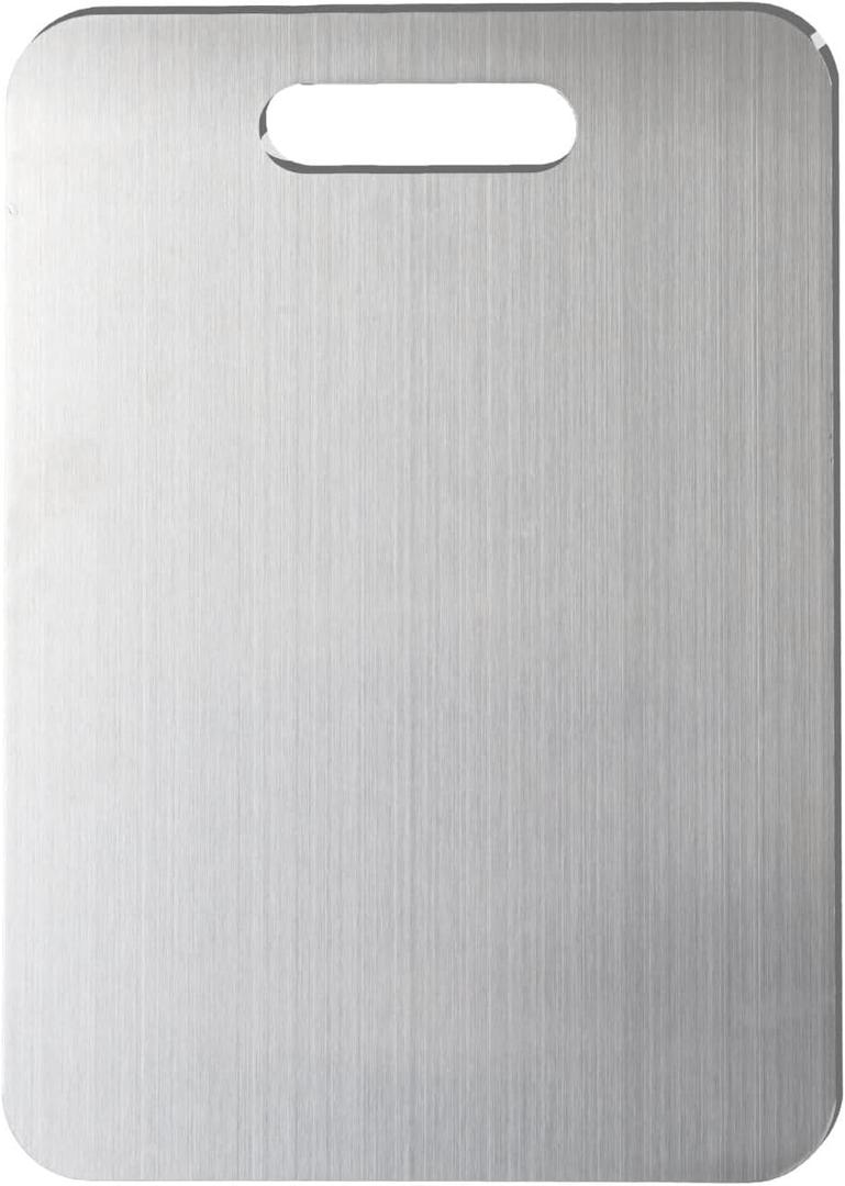 Titanium Cutting Board 2026 New Upgrade 100% Pure Titanium Cutting Boards for Kitchen Double Sided Non Toxic Titanware Cutting Board, Hygiene Durable Dishwasher Safe Chopping Board (14"L x 10"W)