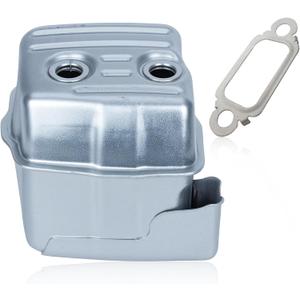 Adefol Exhaust Muffler Kit for Stihl MS261 MS271 Chainsaw, MS261 MS271 Exhaust Muffler with Exhaust Gasket Replacement Parts Replace 1141 140 0631, 1141 149 0600