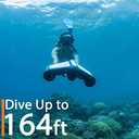 GENEINNO S1 Underwater Scooter,Dual Motors Underwater Booster for Free Diving Snorkeling Swimming,Max 164FT/50M Depth,Positive Buoyancy,GoPro Compatible,Portable Sea Scooter for Kids Adults