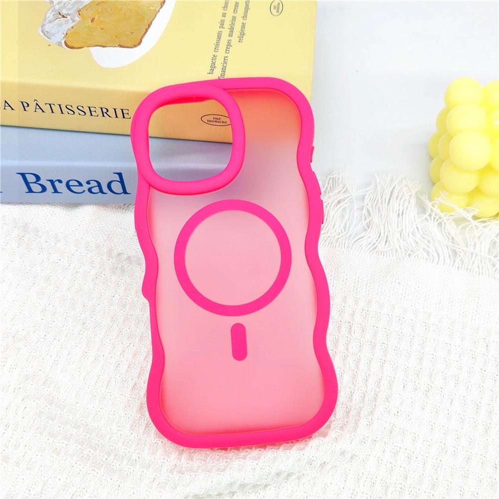 Magnetic for iPhone 16 Pro Max Case, Compatible with MagSafe, (Integrated Silicone Camera Control Button & Camera Protection), Microfiber Lining Case 6.9", Hot Pink